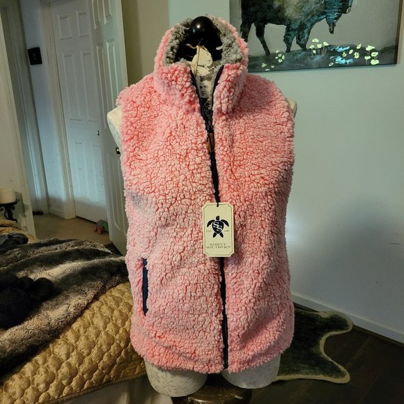 SIMPLY SOUTHERN Pink Sherpa Vest NWT - Picture 1 of 6